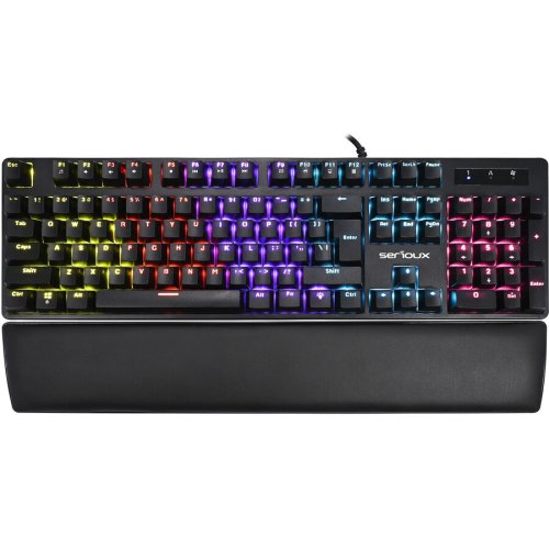 Serioux tastatura gaming mecanica serioux valdis, iluminare rgb, switch outemu blue, palm rest negru