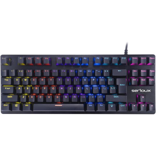 Serioux tastatura gaming mecanica tkl serioux freya, iluminare rainbow, switch outemu blue, negru