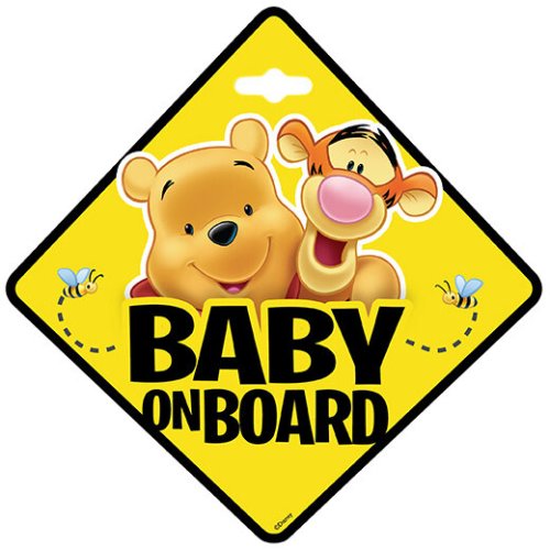Seven semn de avertizare baby on board winnie the pooh seven sv9625