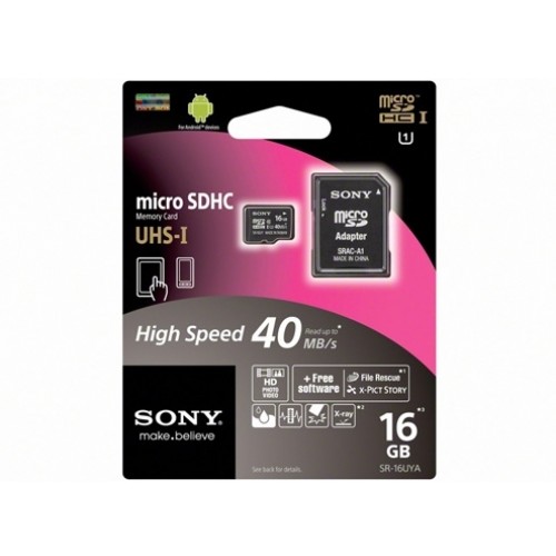 Sony 16gb sony micro sd card, perfect pentru smartphone-uri si tablete, clasa 10 si vitezei de citire de