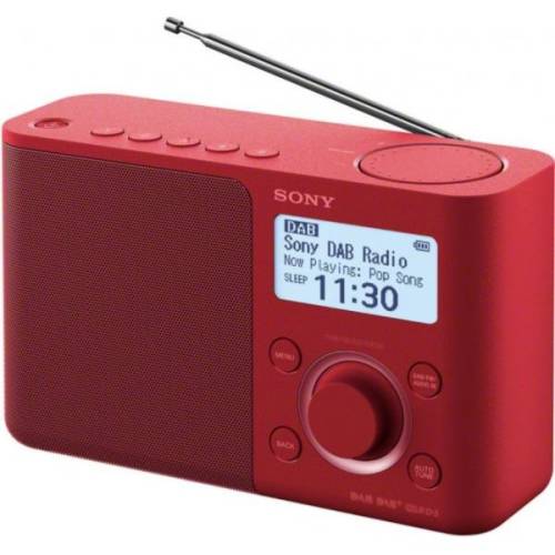 Sony radio portabil sony xdr-s61d dab+/dm, rosu