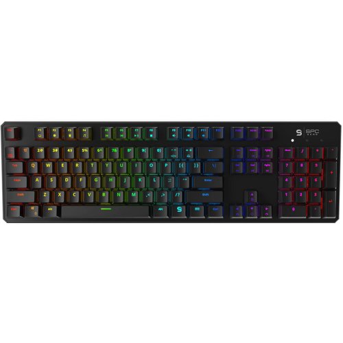 Spc gear tastatura gaming mecanica spc gear gk540 magna, iluminare rgb, software macro, switch kailh red, negru