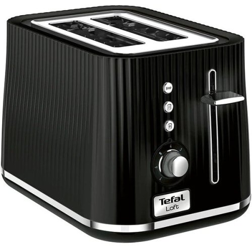 Tefal prajitor de paine tefal toaster loft tt761838, 850w, 7 trepte prajire, 2 felii, negru