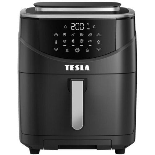 Tesla cuptor multifunctional cu abur si aer cald tesla aircook & steam qs500, 2500w, cos 7 l, 8 programe automate, negru