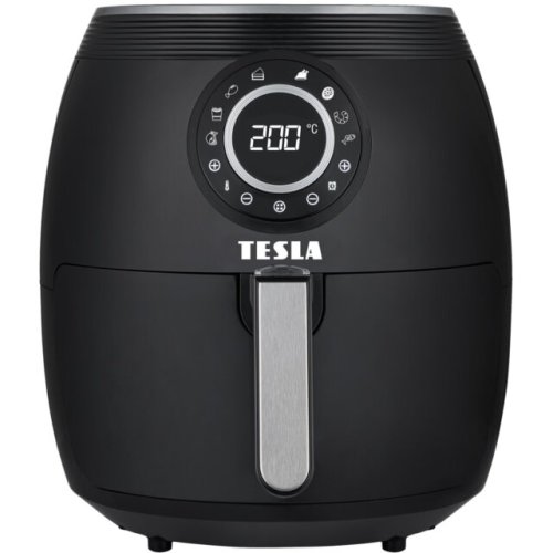 Tesla friteuze multifunctional cu aer cald tesla aircook q50 xl, 1800w, cos 3,8 l, 8 programe, negru