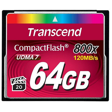 Transcend card transcend compact flash 64gb 800x