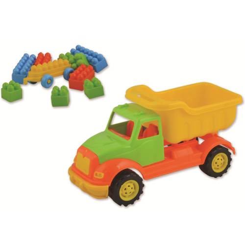 Ucar toys autobasculanta 30 cm cu 36 piese constructie ucar toys uc103