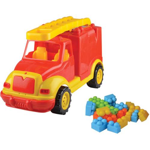 Ucar toys masina pompieri 43 cm cu 38 piese constructie, in cutie ucar toys uc85