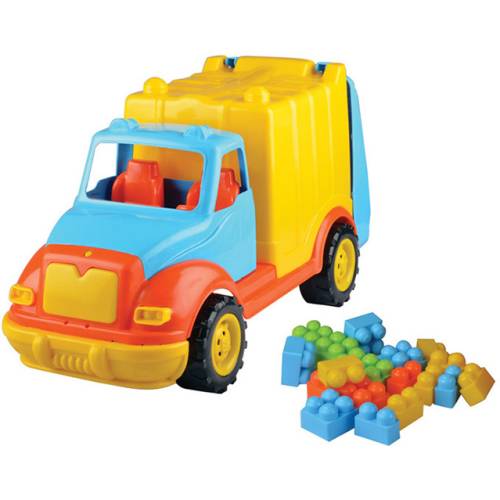 Ucar toys camion pentru gunoi 48 cm cu 38 piese constructie ucar toys uc86