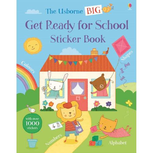 Usborne big get ready for school sticker book (bind-up) - carte usborne (3+)