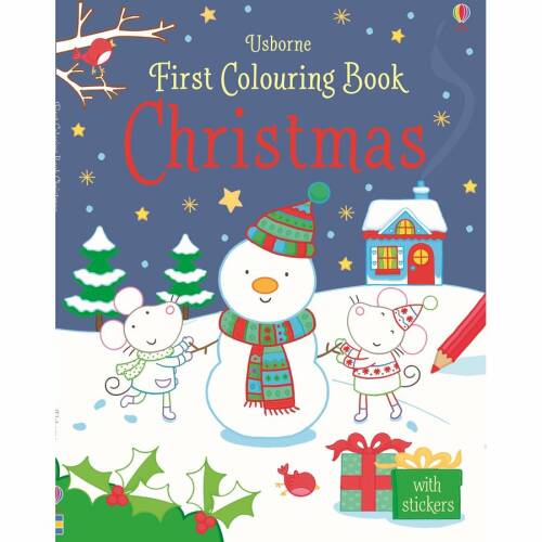 Usborne first colouring book: christmas - carte usborne (3+)