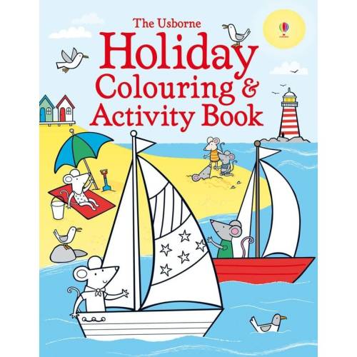 Usborne holiday colouring and activity book -carte usborne (5+)