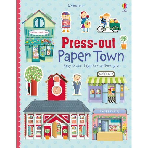 Usborne press-out paper town - carte usborne (7+)