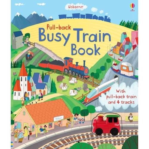 Usborne pull-back busy train - usborne book (3+)