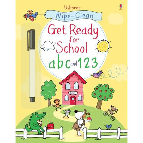 Usborne wipe-clean get ready for school abc and 123 - usborne book (3+)