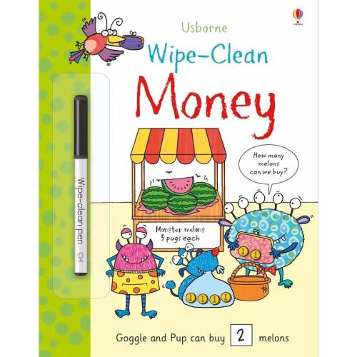 Usborne wipe & clean - money - carte usborne (3+)