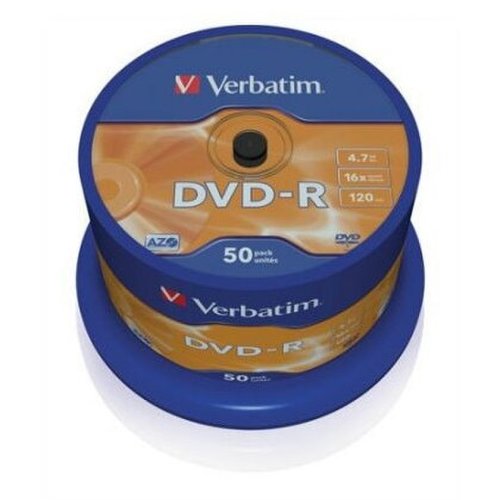Verbatim dvd-r verbatim 43788, 16x, 4.7gb, 50buc, matt silver