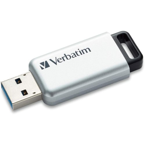 Verbatim stick usb verbatim store 'n' go secure pro, 16gb, usb 3.0 (argintiu)