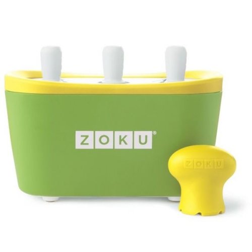 Zoku aparat de inghetata zoku quick pop maker zk101 gn, 3 incinte, 7 minute, nu contine bpa, verde