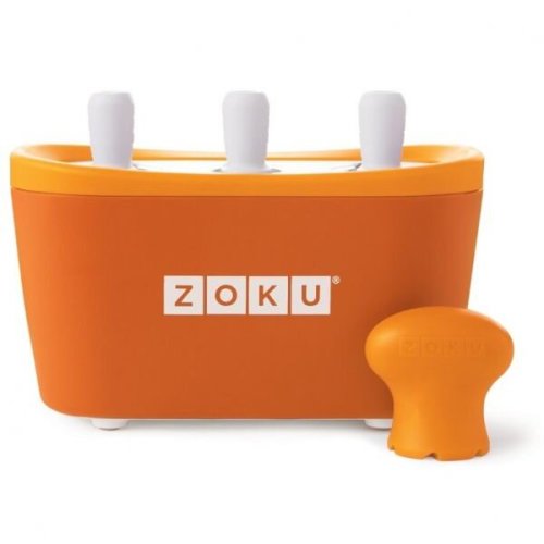 Zoku aparat de inghetata zoku quick pop maker zk101 or, 3 incinte, 7 minute, nu contine bpa, portocaliu