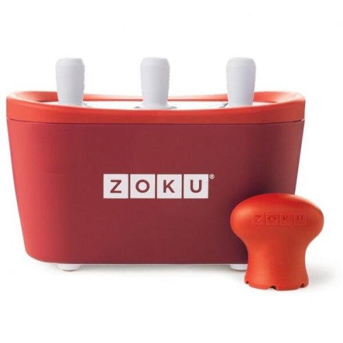 Zoku aparat de inghetata zoku quick pop maker zk101 rd, 3 incinte, 7 minute, nu contine bpa, rosu
