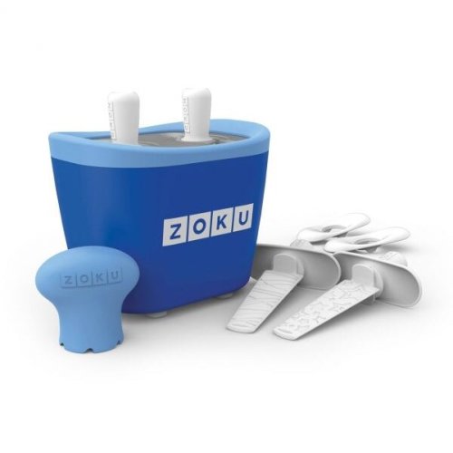 Zoku aparat de inghetata zoku quick pop maker zk107 bl, 2 incinte, 7 minute, nu contine bpa, albastru