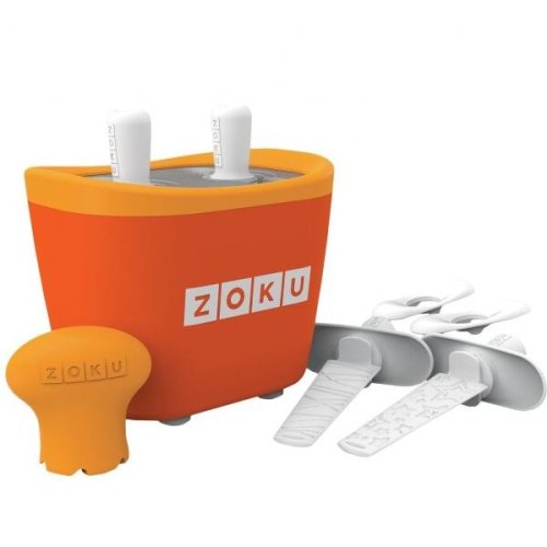 Zoku aparat de inghetata zoku quick pop maker zk107 or, 2 incinte, 7 minute, nu contine bfa, portocaliu