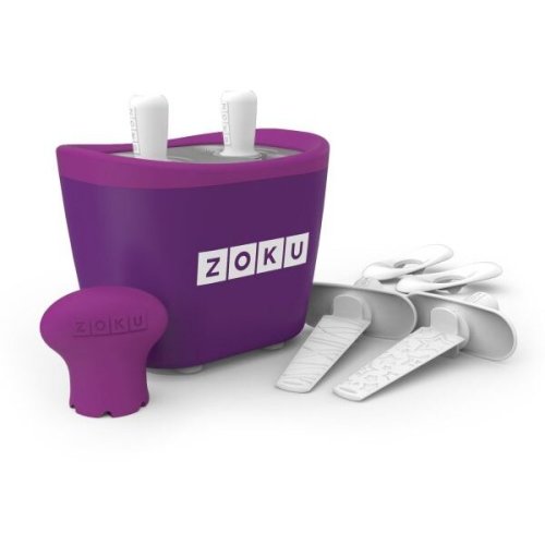 Zoku aparat de inghetata zoku quick pop maker zk107 pu, 2 incinte, 7 minute, nu contine bpa, mov