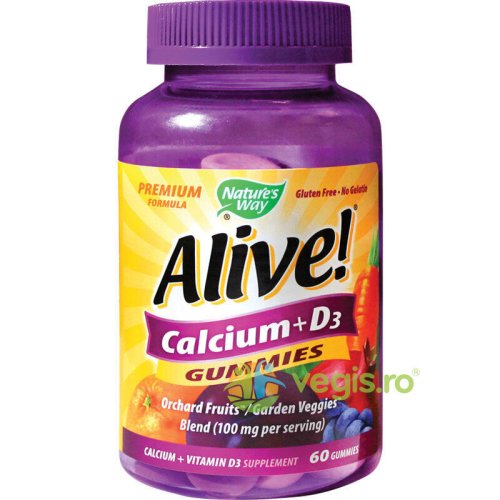 Nature's  way Alive calcium+ d3 gummies 60 jeleuri