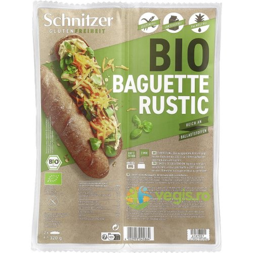 Schnitzer Bagheta rustica fara gluten ecologica/bio 320g