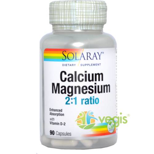 Solaray Calcium magnezium with vitamin d 90cps