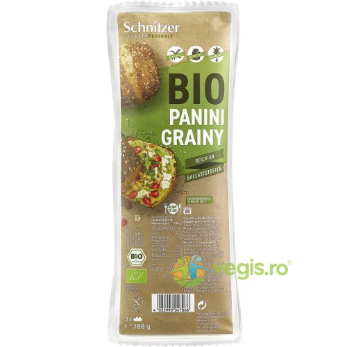 Schnitzer Chifle panini cu seminte fara gluten ecologice/bio 188g