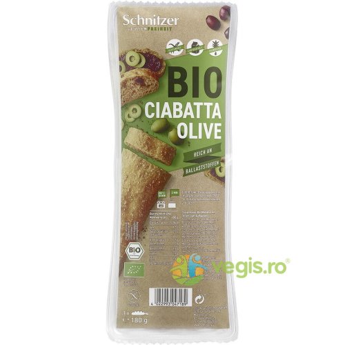 Schnitzer Ciabatta cu masline fara gluten ecologica/bio 180g