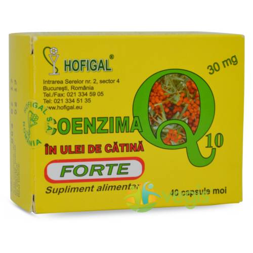 Hofigal Coenzima q10+ulei catina forte 30mg 40cps(moi)