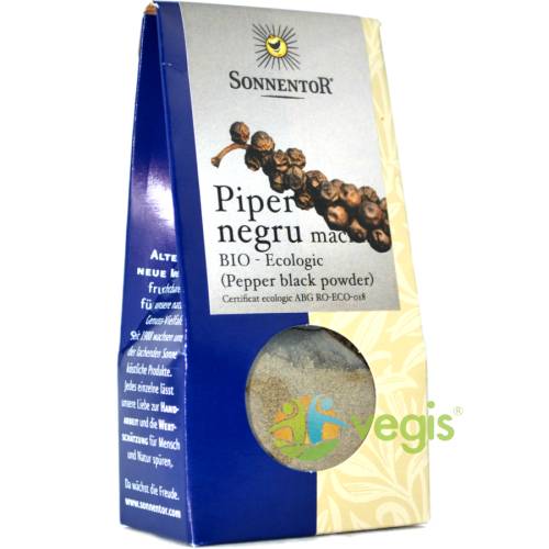 Condiment - piper negru macinat ecologic/bio 35gr