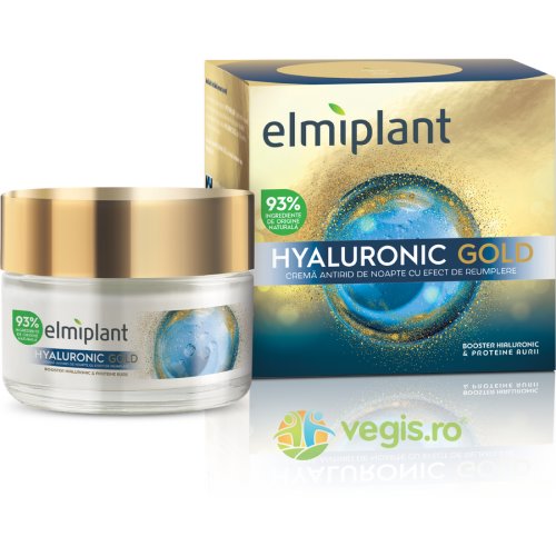 Elmiplant Crema antirid de noapte hyaluronic gold 50ml