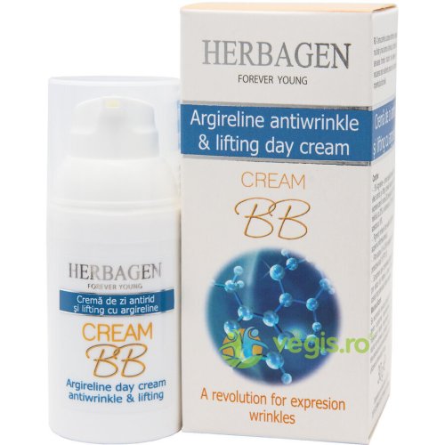 Herbagen Crema de zi antirid si lifting bb cream spf15 cu argireline natural beige 30g