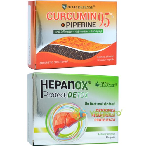 Cosmopharm Curcumin + piperine 95% 30cps + hepanox protect detox 30cps