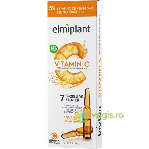 Elmiplant Fiole antirid pentru luminozitate vitamin c 7x1.3ml