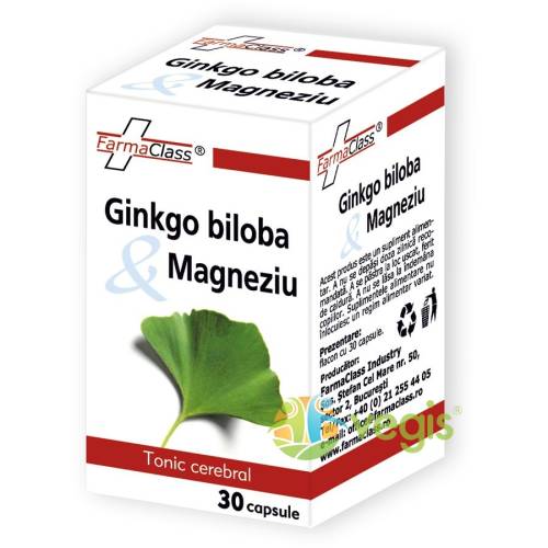 Farmaclass Ginkgo biloba si magneziu 30cps