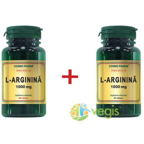 L-arginina 1000mg premium 60tb+30tb pachet 1+1