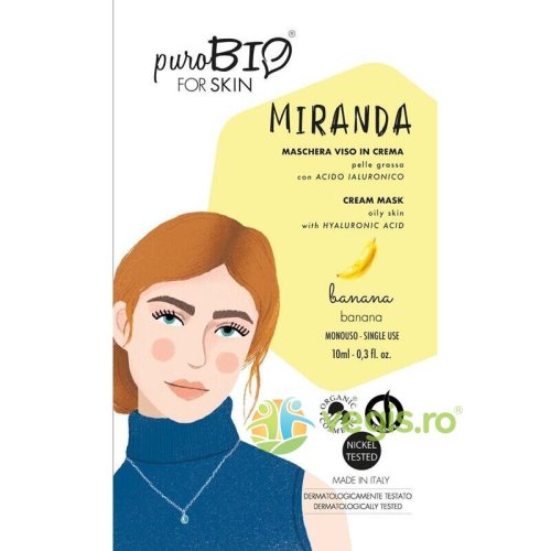 Purobio cosmetics Masca crema pentru ten gras cu banane miranda 10ml