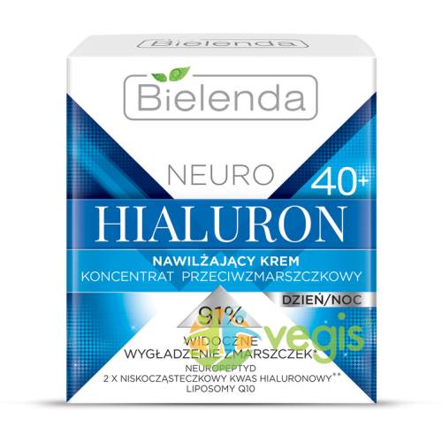 Bielenda Neuro hialuron crema concentrata de fata hidratanta anti-rid 40+ zi/noapte 50ml