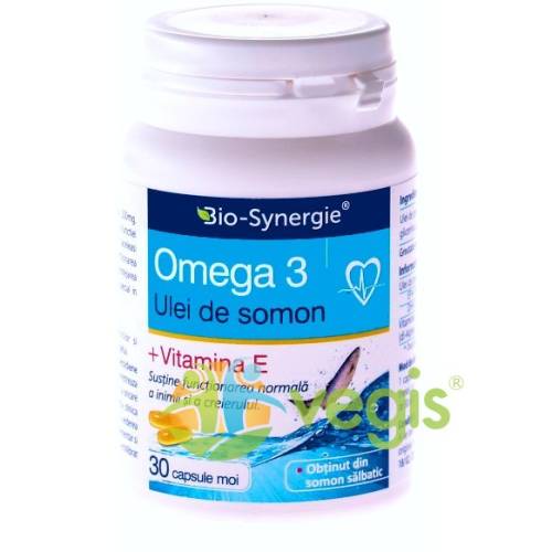 Bio-synergie activ Omega 3 ulei de somon + vitamina e 30cps moi