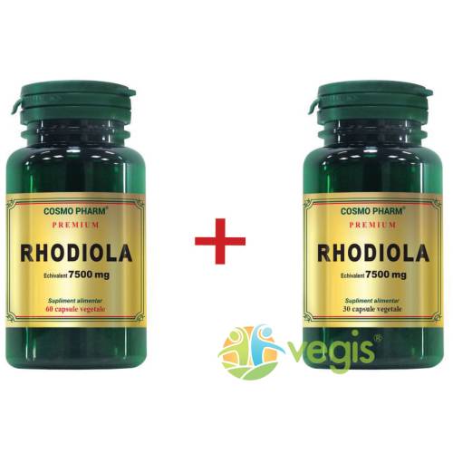 Rhodiola extract 500mg 60cps+30cps pachet 1+1