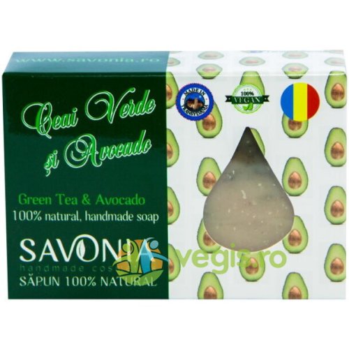 Savonia Sapun cu ceai verde si avocado 90g