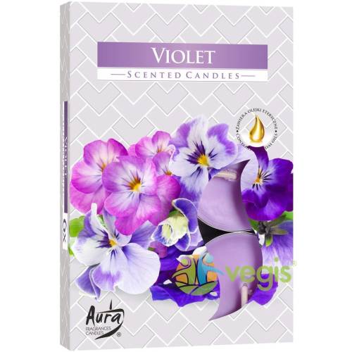 Set lumanari tip pastila aroma violete 6 buc.