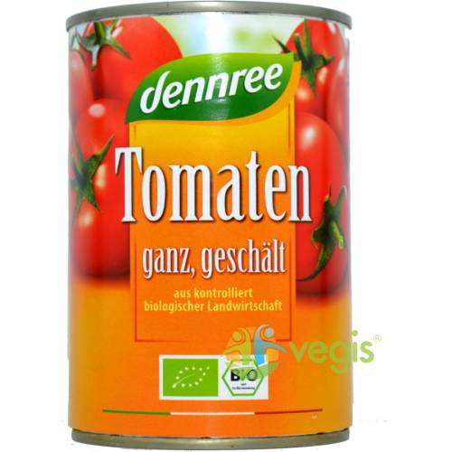 Tomate cojite in sos de rosii ecologice/bio in doza 400g