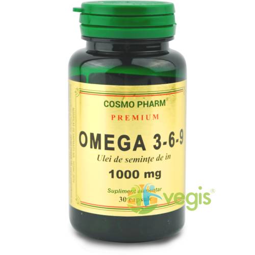 Ulei seminte de in (omega 3-6-9) 30cps premium
