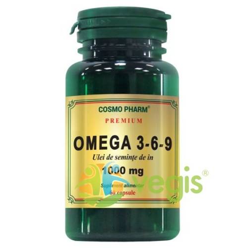 Ulei seminte de in (omega 3-6-9) 60cps premium